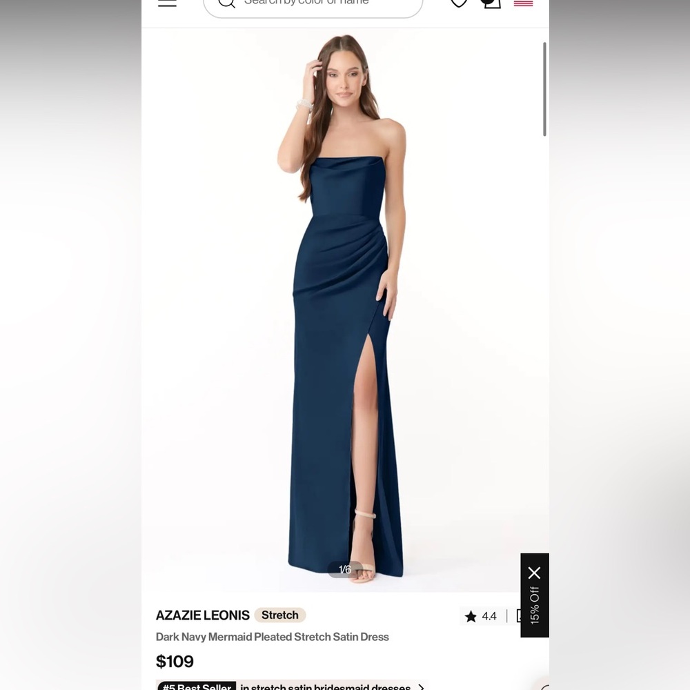 AZAZIE LEONIS size 6 navy blue